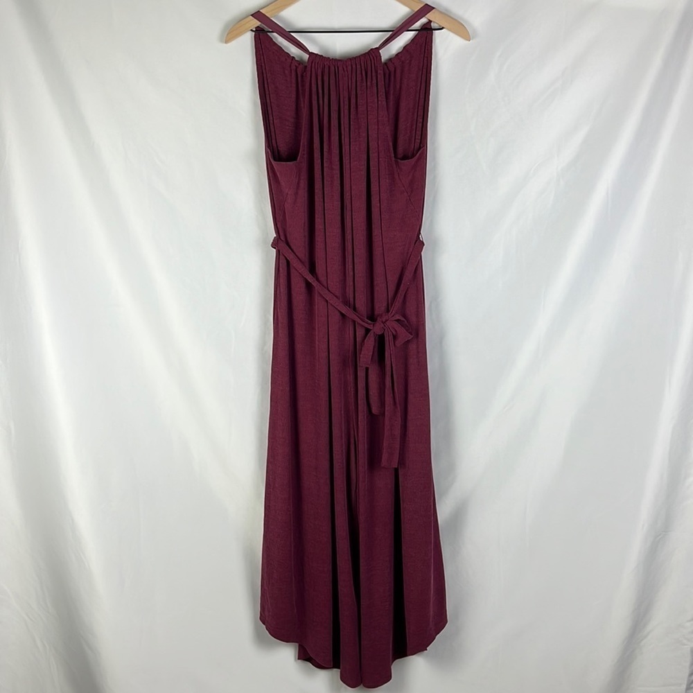 Anthropologie HD in Paris Jacenta Burgundy Wide Leg Jumpsuit Size XS